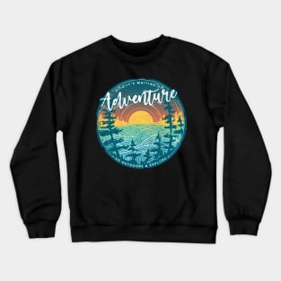 Adventure vinyl sunset Crewneck Sweatshirt